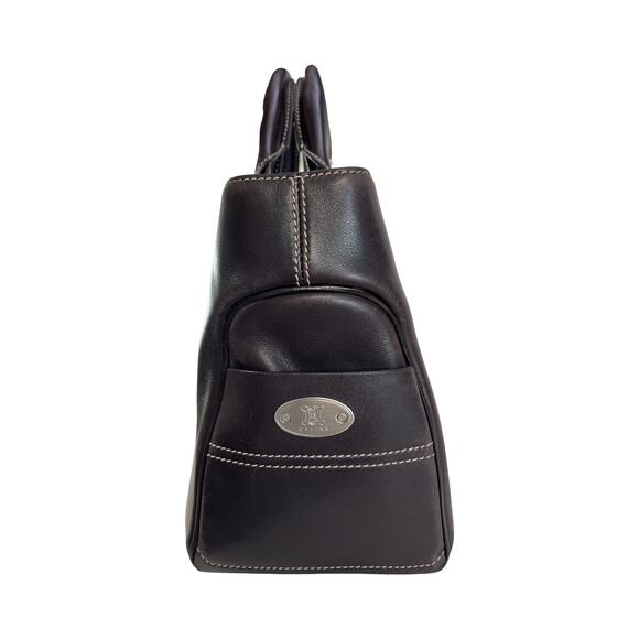 Celine CE00/33 Brown Leather Boogie Satchel Bag Made in Italy Top Handle Purse - Picture 2 of 15